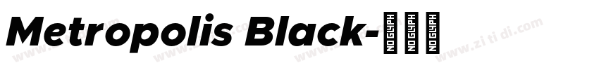 Metropolis Black字体转换